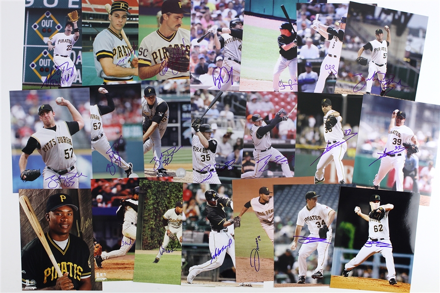 1970’s-2010’s Pittsburgh Pirates Autographed Colored 8x10 Photos Including Dave Parker, Pokey Reese, Andrew McCutchen, and More (Lot of 113) (JSA)