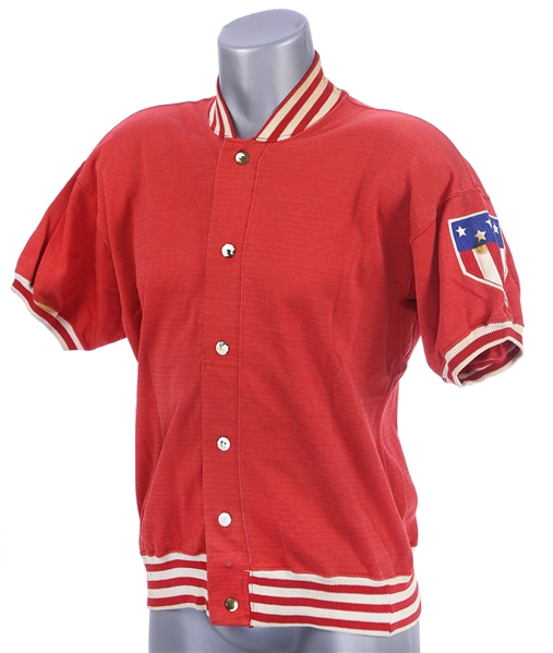 1950s New York Olympians Game Worn Basketball Warm Up Shirt (MEARS LOA)