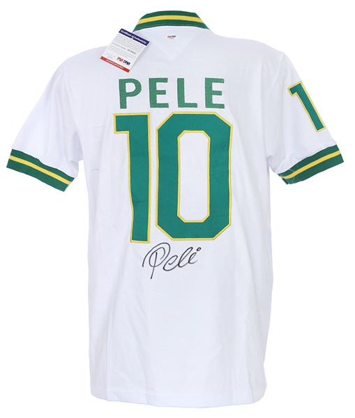 2000s Pele New York Cosmos Signed Jersey (PSA/DNA)