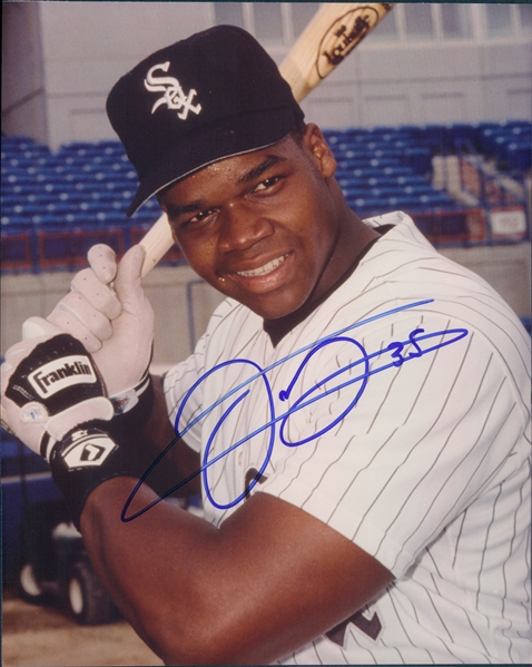 Lot Detail 1990 2005 Frank Thomas Chicago White Sox Autographed Colored 8x10 Photo Jsa 