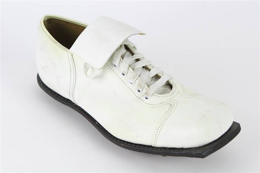 1940s-50s White Leather Square Toe Football Cleat (MEARS LOA)