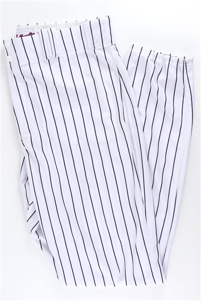2009 Jose Molina New York Yankees Game Worn Home Uniform Pants (MEARS LOA)