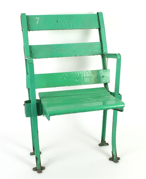 1910-90 Chicago White Sox Comiskey Park Green Painted Wooden Stadium Seat (MEARS LOA)