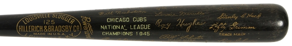 1945 Chicago Cubs National League Champions H&B Louisville Slugger Commemorative Black Bat