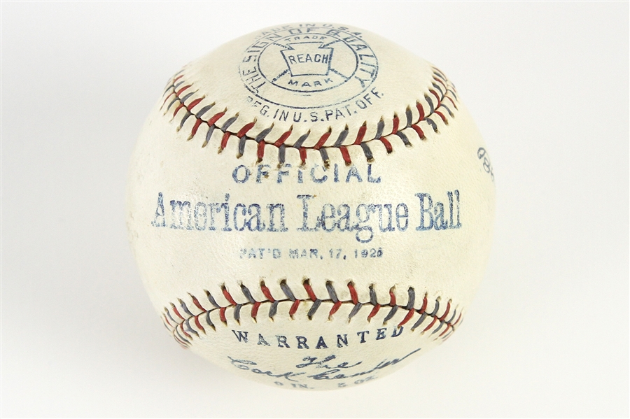 1926 Reach Official American League Ban Johnson Baseball