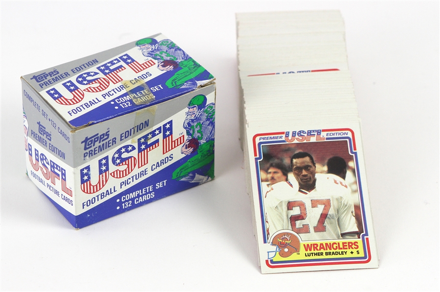 1984 USFL Topps Premier Edition Football Trading Cards Complete Set