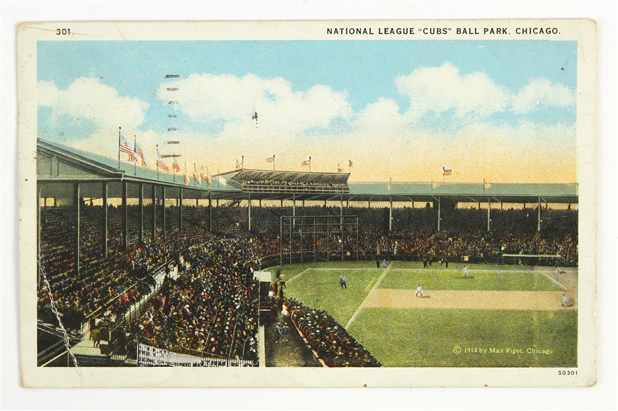 1914-28 Chicago Cubs West Side Grounds 3.5" x 5.5" Postcard 