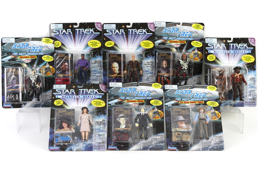 1995 Star Trek The Next Generation MOC Action Figures - Lot of 16 w/ Picard as Galen, Picard as Locutus, Retired Picard, Data in 1940s Attire & More