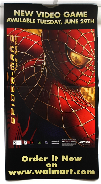 2004 Spiderman The Video Game 28" x 58" Advertising Display