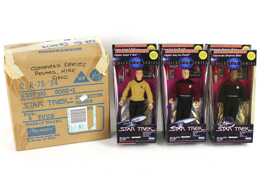 1994 Star Trek Collector Series Playmates Opened Case 9" Figurines (Lot of 6)