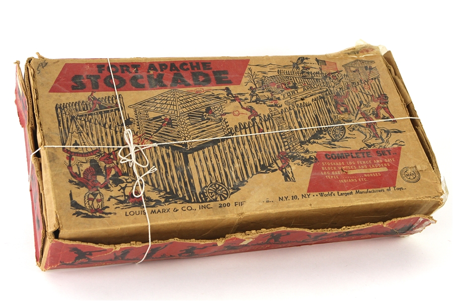1950s Fort Apache Stockade Play Set in Original Box