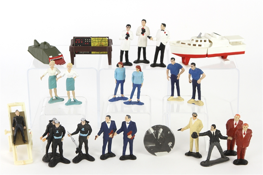 1960s James Bond Gilbert Figure Collection - Lot of 17