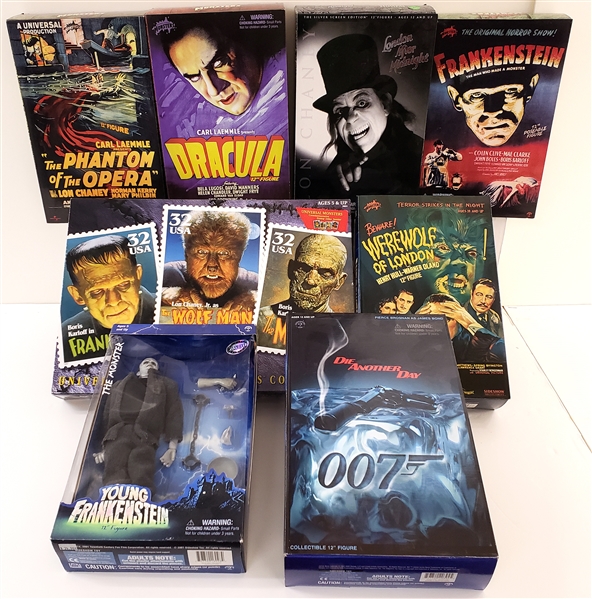 1990s - 2000s Sideshow Universal Monsters 12" Figures Boxed (Lot of 8)