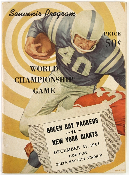 1961 Green Bay Packers New York Giants Green Bay City Stadium NFL World Championship Game Program