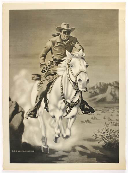 1949-1957 The Lone Ranger 23"x 31" Poster 