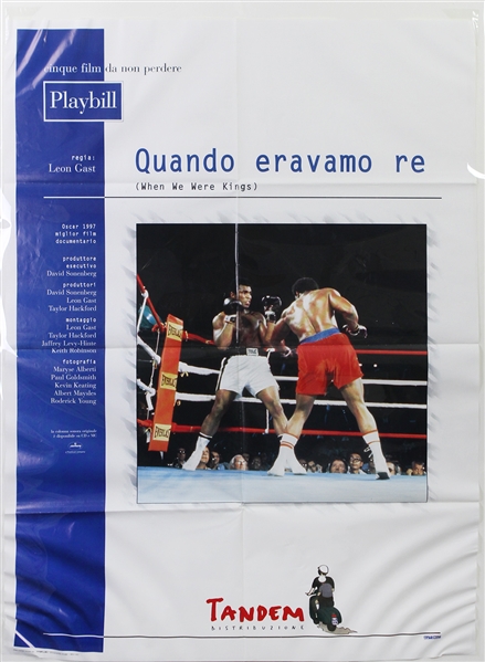 1997 Muhammad Ali Quando Eravamo Re (When We Were Kings) Italian Language 39" x 55" Oversize Movie Poster