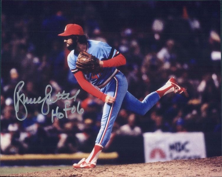   1981-1984 Bruce Sutter St Louis Cardinals Autographed Colored 8x10 Photo (JSA)