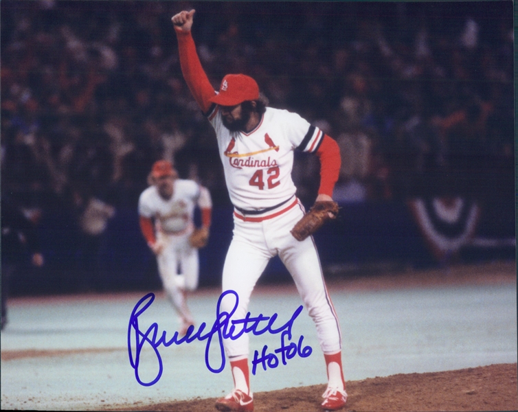 1981-1984 Bruce Sutter St. Louis Cardinals Autographed Colored 8x10 Photo (JSA)
