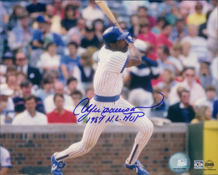 1987-1992 Andre Dawson Chicago Cubs Autographed Colored 8x10 Photo (JSA)
