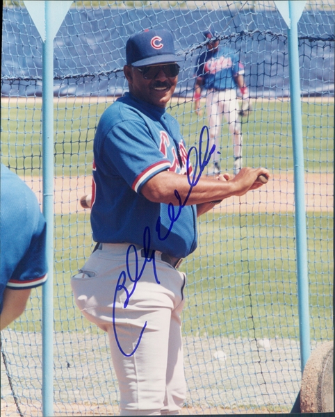 1980s Billy Williams Chicago Cubs Autographed Colored 8"x10" Photo (JSA)