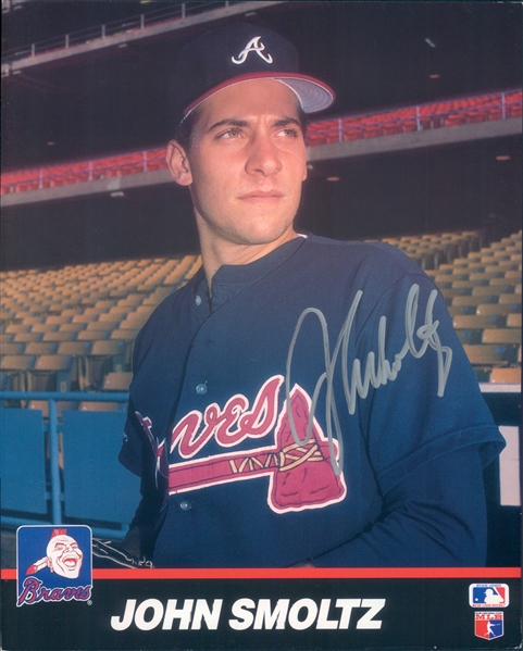 1988-1999, 2001-2008 John Smoltz Atlanta Braves Autographed Color 8"x10" Photo (JSA)