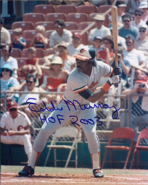 1977-1988, 1996 Eddie Murray Baltimore Orioles Autographed Color 8"x10" Photo (JSA)