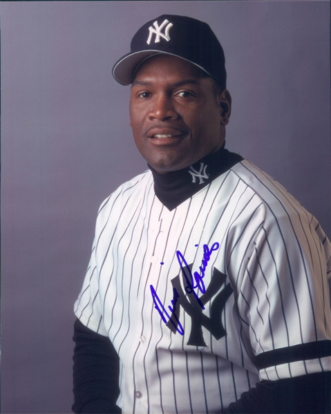 1996-1998 Tim Raines New York Yankees Autographed Color 8"x10" Photo (JSA)