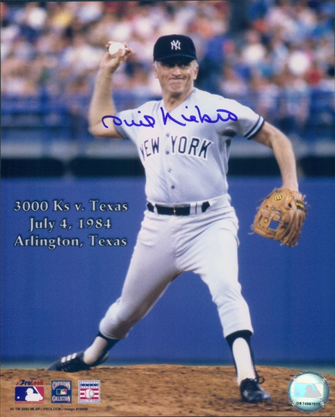 1984 Phil Niekro New York Yankees Autographed Color 8"x10" Photo (JSA)