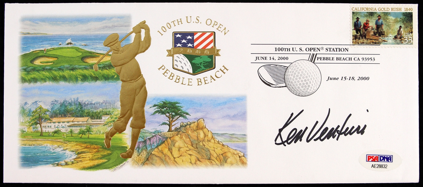 2000 Ken Venturi Signed 100th US Open First Day Cover (PSA/DNA)