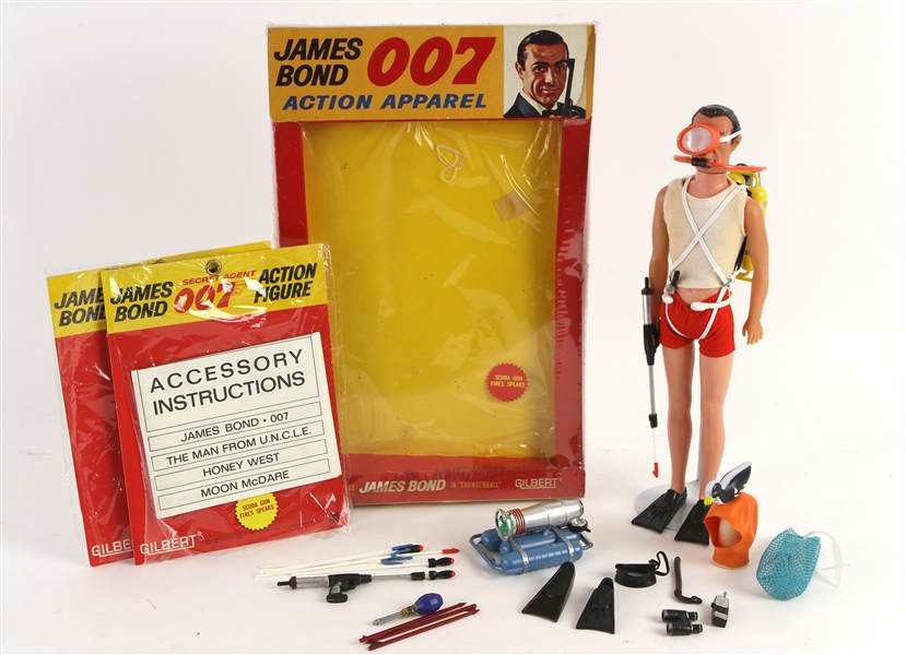 1960s James Bond 007 Vintage Action Figure Collection (5)