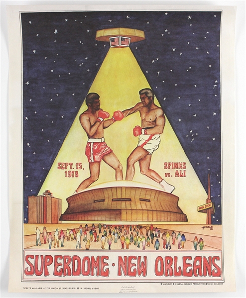 1978 Muhammad Ali vs Leon Spinks 18"x 23" On-Site Poster (Rare Version)