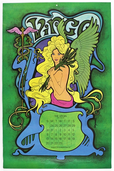 1969 Virgo Vintage Zodiac 21"x 32" Poster 