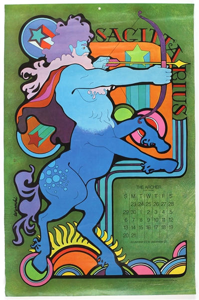 1969 Sagittarius Vintage Zodiac 21"x 32" Poster