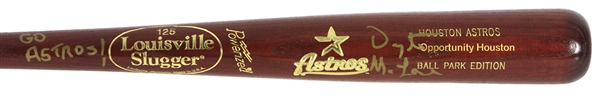 2000s Drayton McLane Houston Astros Signed Louisville Slugger Opportunity Houston Commemorative Bat (JSA)
