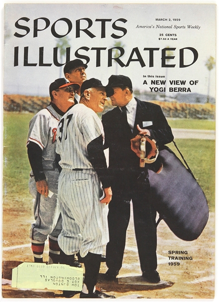1959 (March 2) Casey Stengel Fred Haney Yankees/Braves Sports Illustrated Magazine
