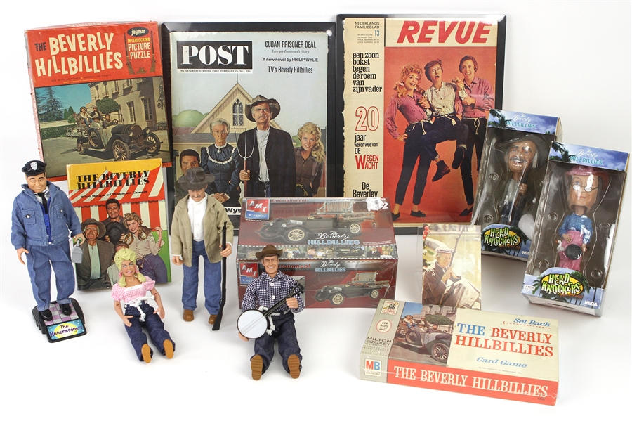 1960s-2000s Beverly Hillbillies Collection - Lot of 13 w/ Action Figures, Magazines, Bobbleheads, Model Kits & More