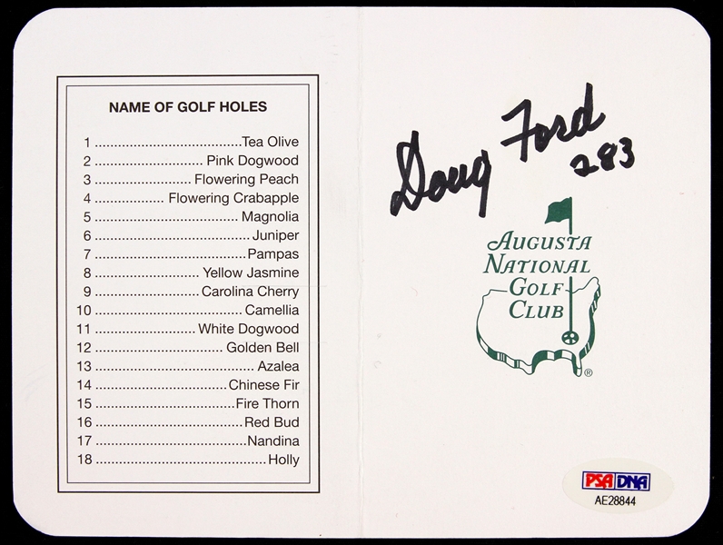 2000s Doug Ford Signed August National Golf Club Scorecard (PSA/DNA)