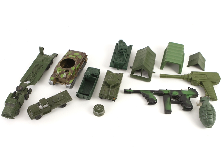 1970s-80s Military Toy Collection - Lot of 100s w/ Miniature Plastic Army Men, Vehicles & More
