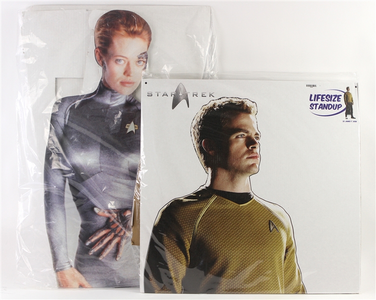 1990s-2000s Life Size Stand Up Character Displays - Lot of 4 w/ Captain Kirk, Spock, Borg Seven & Lost In Space Robot