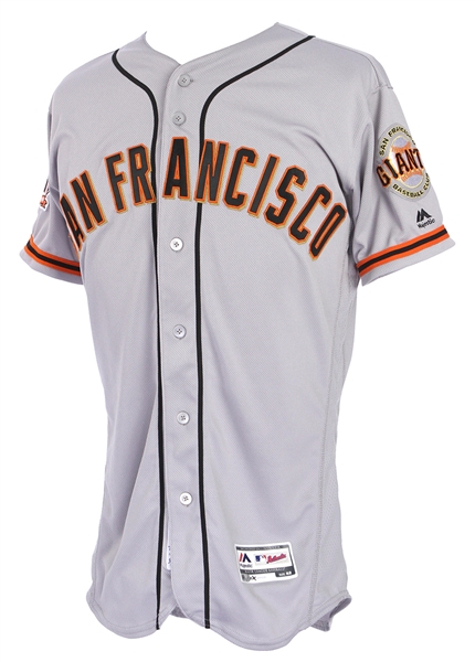 2018 Andrew McCutchen San Francisco Giants Game Worn Road Jersey (MEARS A10/MLB Hologram) Multiple Games/Home Runs