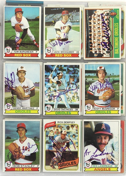 1970s-2000s Signed Baseball Card Collection - Lot of 123 w/ Earl Weaver, Jim Palmer, Tony Perez, Mark Belanger & More (JSA)