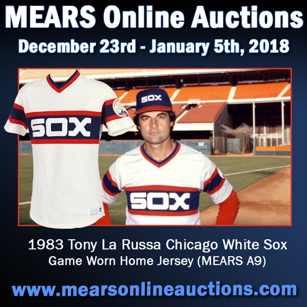 1983 Tony La Russa Chicago White Sox Signed Home Jersey (MEARS A9 / JSA) 