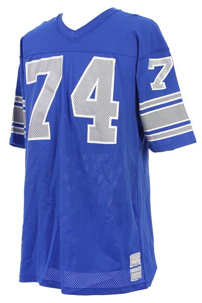 1975-77 Larry Hand Detroit Lions Signed Home Jersey (MEARS LOA)