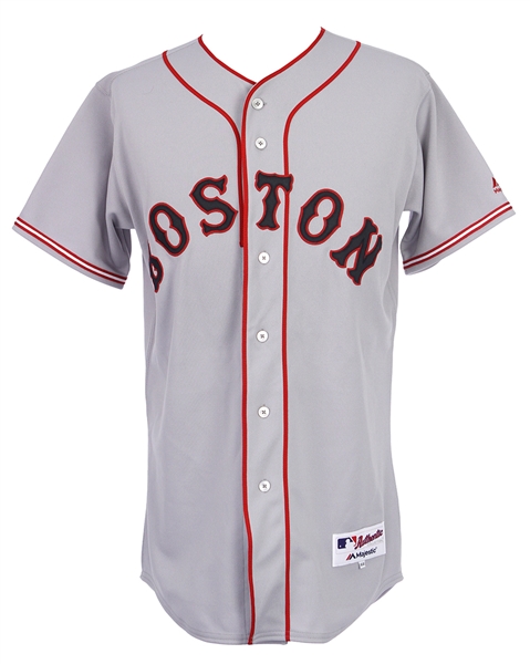 2016 (September 7) Andrew Benintendi Boston Red Sox 1936 Throwback Road Uniform (MEARS A10/MLB Hologram) Rookie Season