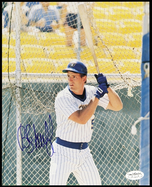 1987-1995 B.J. Surhoff Milwaukee Brewers Signed 8"x 10" Photo *JSA*