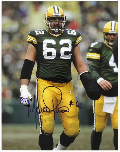 1996-2004 Marco Rivera Green Bay Packers Signed 11"x 14" Photo (JSA)