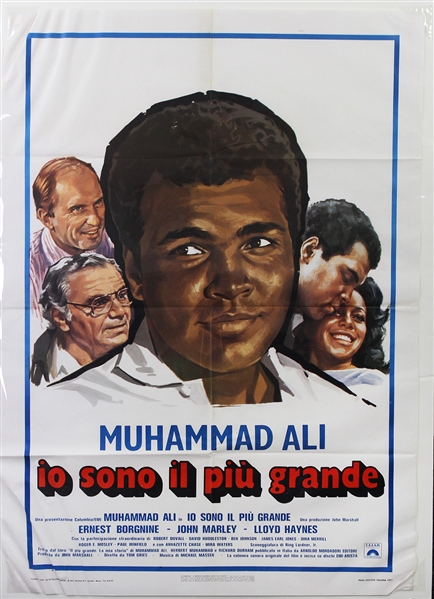 1977 Muhammad Ali Io Sono Il Piu Grande (The Greatest) Italian Language 39" x 55" Oversize Movie Poster