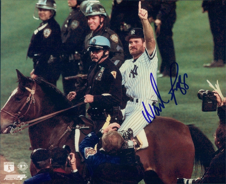 1993-1997 Wade Boggs New York Yankees Autographed Colored 8x10 Photo (JSA)