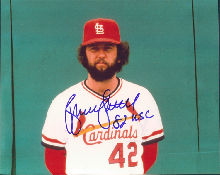 1981-1984 Bruce Sutter St. Louis Cardinals Autographed Colored 8x10 Photo (JSA)