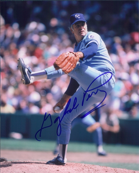 1983 Gaylord Perry Kansas City Royals Autographed Color 8"x10" Photo (JSA)